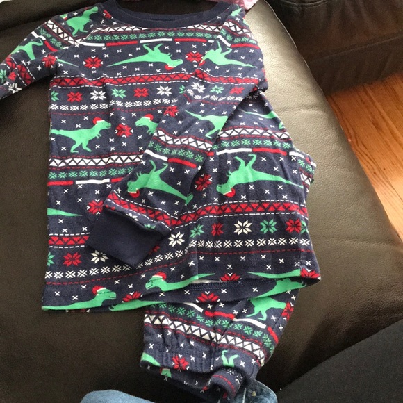 GYMBOREE SLEEPWEAR GREEN X-MAS SCENIC GYMMIES ONE PIECE 3 6 3T NWT